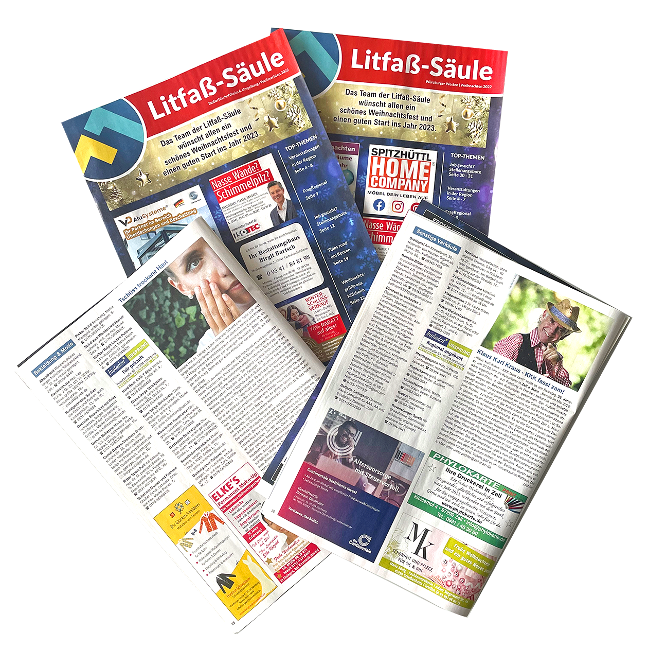 Litfaß-Säule Würzburg und Litfaß-Säule Tauberbischofsheim Magazine